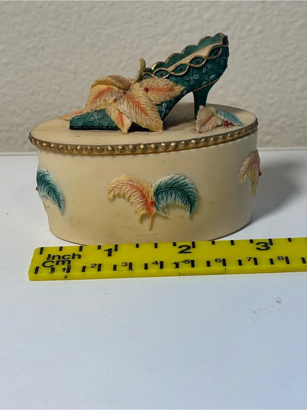Vintage Willow Hall “Annabel” Victorian Shoe Trinket Box